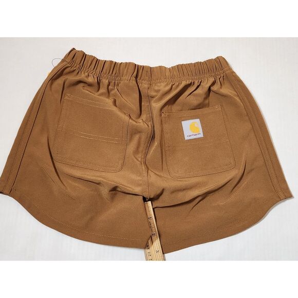 Carhartt Girl's Rugged Flex Ripstop Short youth large size 12 Brown - Picture 5 of 10